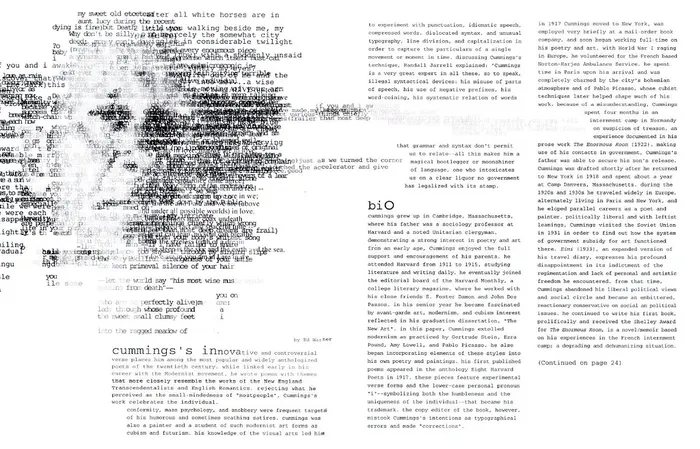 Doble página editorial experimental