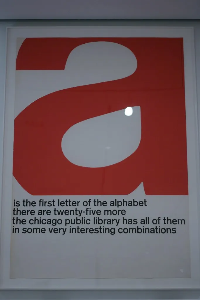 Cartel tipográfico en rojo y blanco